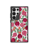 Pomegranate Party Black Hybrid Clear Case Cover For Samsung Galaxy S24 Ultra