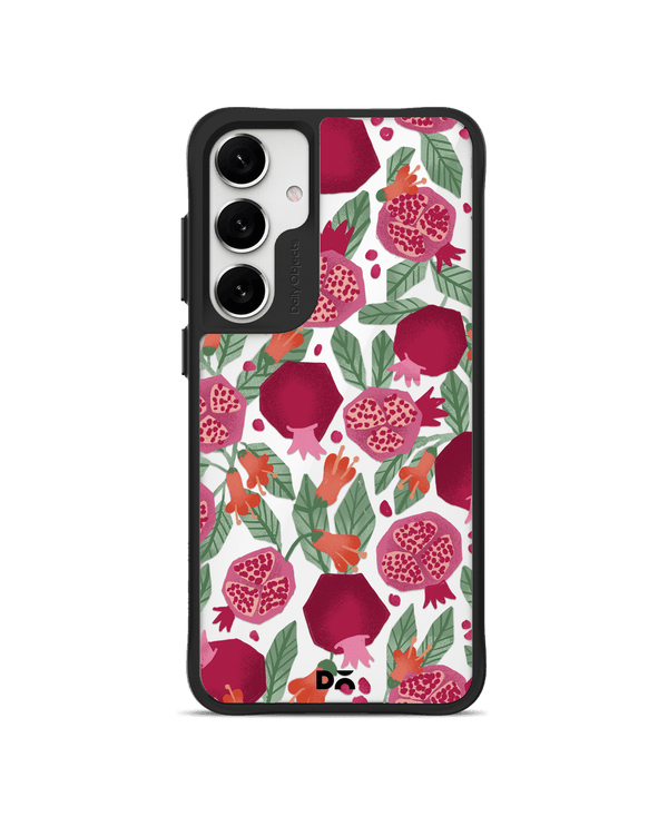 Pomegranate Party Black Hybrid Clear Case Cover For Samsung Galaxy S24