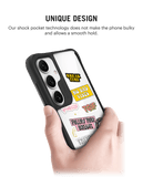 Positivity Black Hybrid Clear Case Cover For Samsung Galaxy S24 Plus
