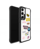 Positivity Black Hybrid Clear Case Cover For Samsung Galaxy S24 Plus