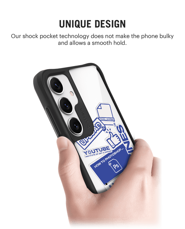 Procrastination Loading Black Hybrid Clear Case Cover For Samsung Galaxy S24 Plus