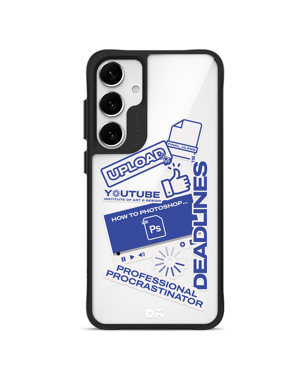 Procrastination Loading Black Hybrid Clear Case Cover For Samsung Galaxy S24