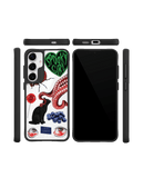 Red High Black Hybrid Clear Case Cover For Samsung Galaxy S24