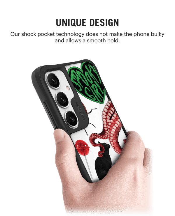 Red High Black Hybrid Clear Case Cover For Samsung Galaxy S24 Plus