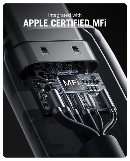 DailyObjects SURGE™ Kevlar Core 2-in-1 100W Apple Certified - MFi Charging Cable