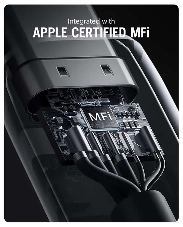 DailyObjects SURGE™ Kevlar Core 2-in-1 100W Apple Certified - MFi Charging Cable