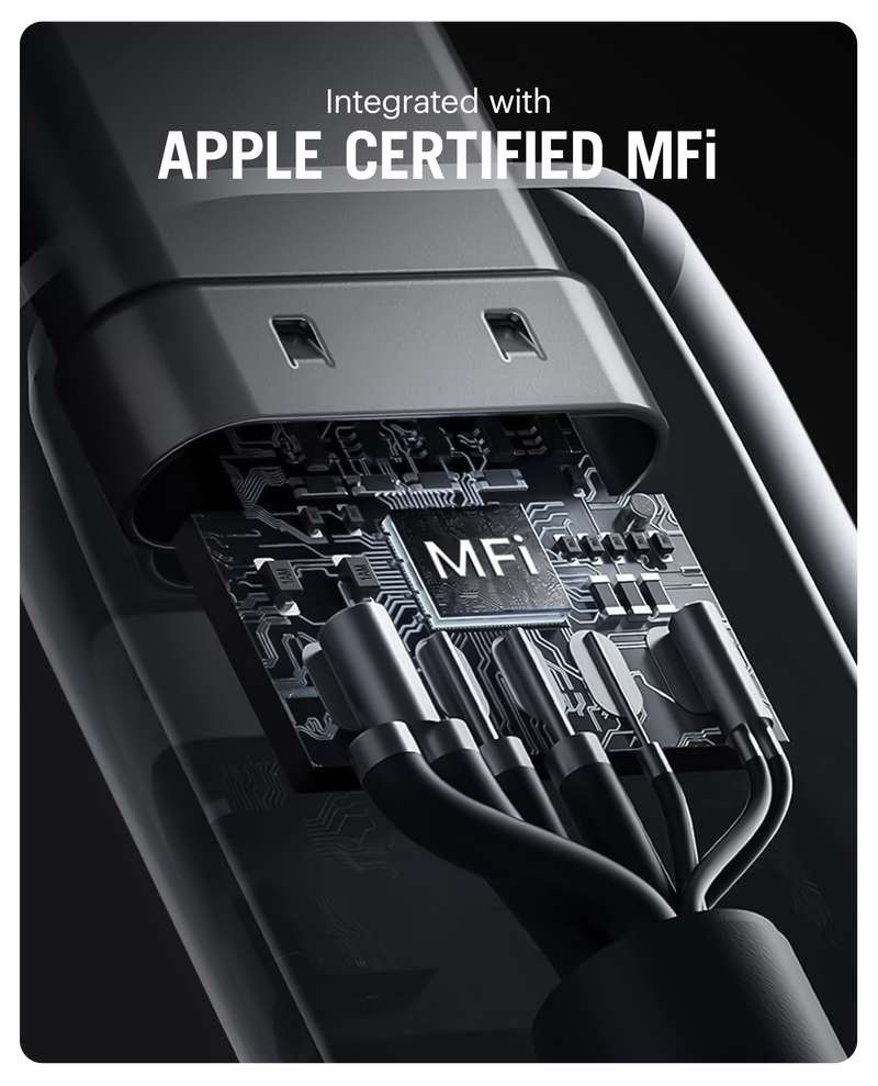 DailyObjects SURGE™ Kevlar Core 2-in-1 100W Apple Certified - MFi Charging Cable