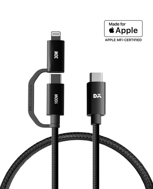 DailyObjects SURGE™ Kevlar Core 2-in-1 100W Apple Certified - MFi Charging Cable