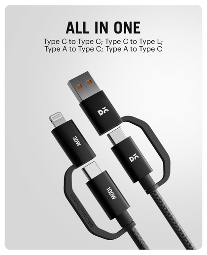 DailyObjects SURGE™ Kevlar Core 4-in-1 100W Charging Cable