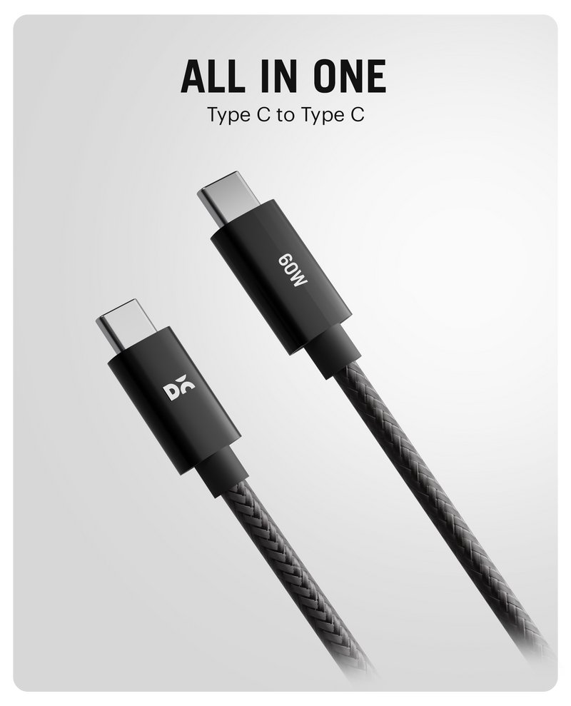 DailyObjects SURGE™ Kevlar Core USB-C 60W Charging Cable
