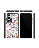 Shining Tulips Black Hybrid Clear Case Cover For Samsung Galaxy S24