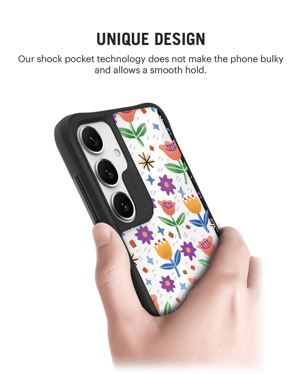 Shining Tulips Black Hybrid Clear Case Cover For Samsung Galaxy S24 Plus