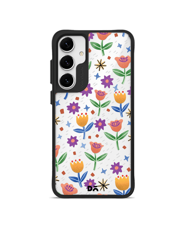 Shining Tulips Black Hybrid Clear Case Cover For Samsung Galaxy S24