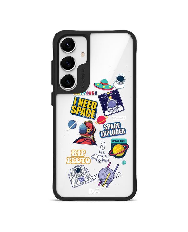 Space Cadet Black Hybrid Clear Case Cover For Samsung Galaxy S24