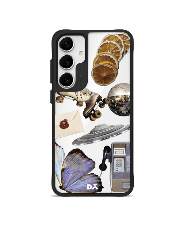 Space Disc Black Hybrid Clear Case Cover For Samsung Galaxy S24