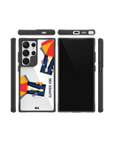 Summery Vibe Black Hybrid Clear Case Cover For Samsung Galaxy S24 Ultra