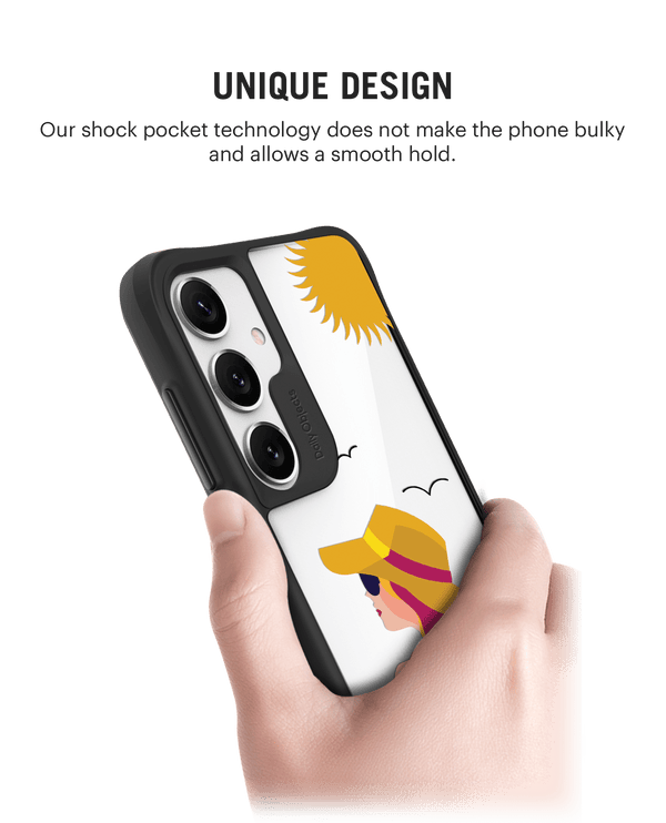 Sun Tan Black Hybrid Clear Case Cover For Samsung Galaxy S24