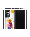Sun Tan Black Hybrid Clear Case Cover For Samsung Galaxy S24 Ultra