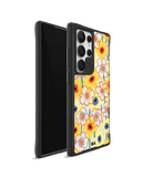 Sunflower Nostalgia Black Hybrid Clear Case Cover For Samsung Galaxy S24 Ultra