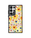 Sunflower Nostalgia Black Hybrid Clear Case Cover For Samsung Galaxy S24 Ultra