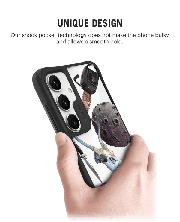 The Final Stroke Black Hybrid Clear Case Cover For Samsung Galaxy S24 Plus