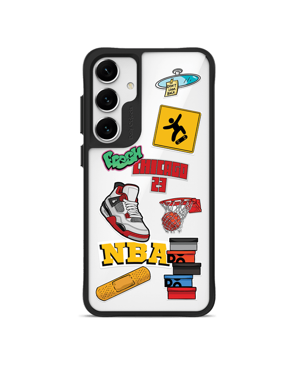 Too Much Dribble Black Hybrid Clear Case Cover For Samsung Galaxy S24