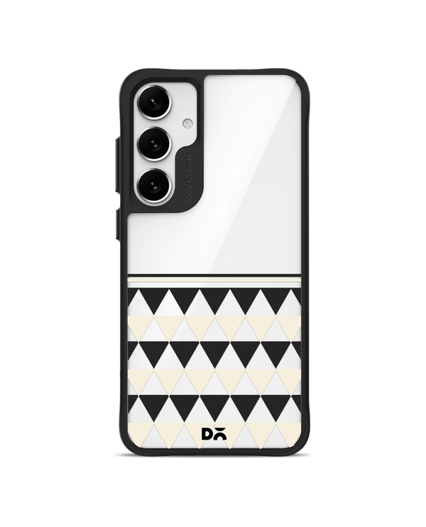 Triangles Duo Black Hybrid Clear Case Cover For Samsung Galaxy S24 Plus