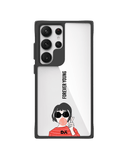 Young At Heart Black Hybrid Clear Case Cover For Samsung Galaxy S24 Ultra