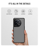 Black Frosted Clear Case Cover For OnePlus 11