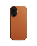 Black-Beige Leatherite MagSafe Phone Case Cover for iPhone 17