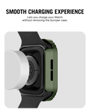 Army Green Athletic Fit Apple Watch Series Case with Screen Protector (44mm)