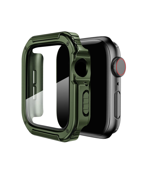 Army Green Athletic Fit Apple Watch Series Case with Screen Protector (44mm)