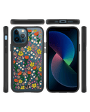 DailyObjects Auburn Tulips Black Hybrid Clear Case Cover For iPhone 12 Pro Max