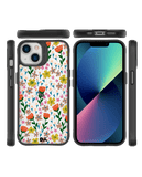 DailyObjects Auburn Tulips Black Hybrid Clear Case Cover For iPhone 13 Mini