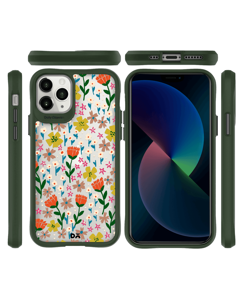DailyObjects Auburn Tulips Green Hybrid Clear Case Cover For iPhone 11 Pro Max