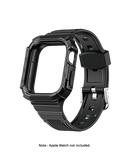 Black ActiveFit Apple WatchBand with Protective Bumper Case (41mm)