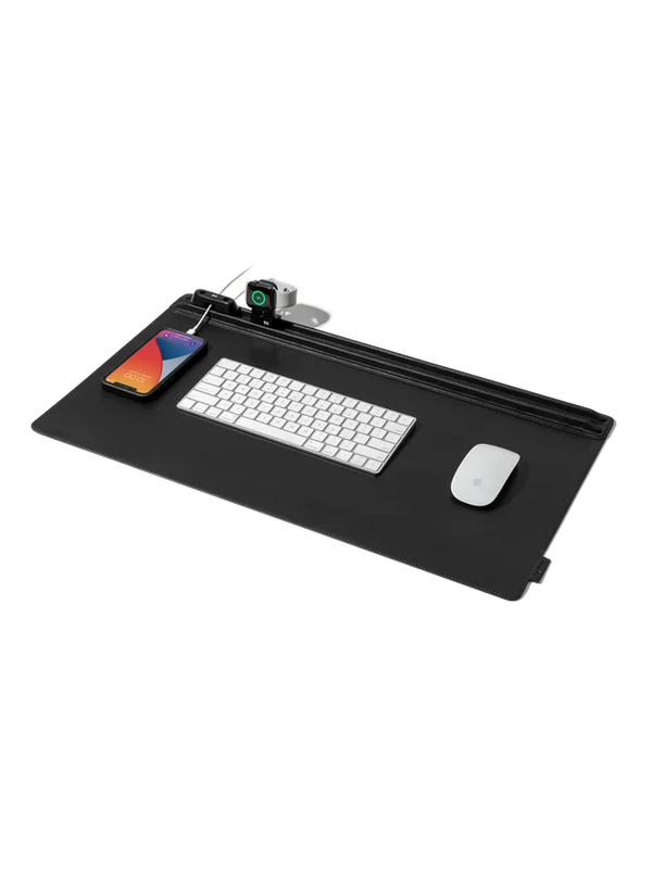 Snap On Organiser Desk Mat with Cable Holder + Phone Mount + Apple Watch Charging Stand