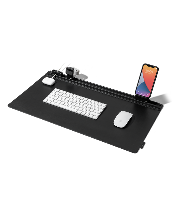 Snap On Organiser Desk Mat with Cable Holder + Phone Mount + Apple Watch Charging Stand