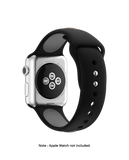 Black-Gray Two Tone Silicone Apple WatchBand