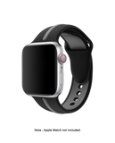 Black-Gray Two Tone Silicone Apple WatchBand