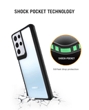 DailyObjects Pizza Slice Icon Black Hybrid Clear Case Cover For Samsung Galaxy S21 Ultra