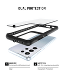 DailyObjects Doughnut Icon Black Hybrid Clear Case Cover For Samsung Galaxy S21 Ultra