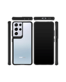 DailyObjects Milkshake Icon Black Hybrid Clear Case Cover For Samsung Galaxy S21 Ultra