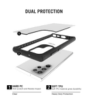 DailyObjects Clear Hibiscus Black Hybrid Clear Case Cover For Samsung Galaxy S22 Ultra