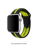 Black-Gray Two Tone Silicone Apple WatchBand
