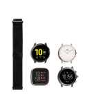 Black Milanese Loop WatchBand for Samsung/OnePlus/Fitbit Smartwatches (20mm)