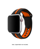 Black-Gray Two Tone Silicone Apple WatchBand