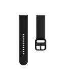 Black Silicone Buckle WatchBand for Samsung/OnePlus/Fitbit Smartwatches (20mm)