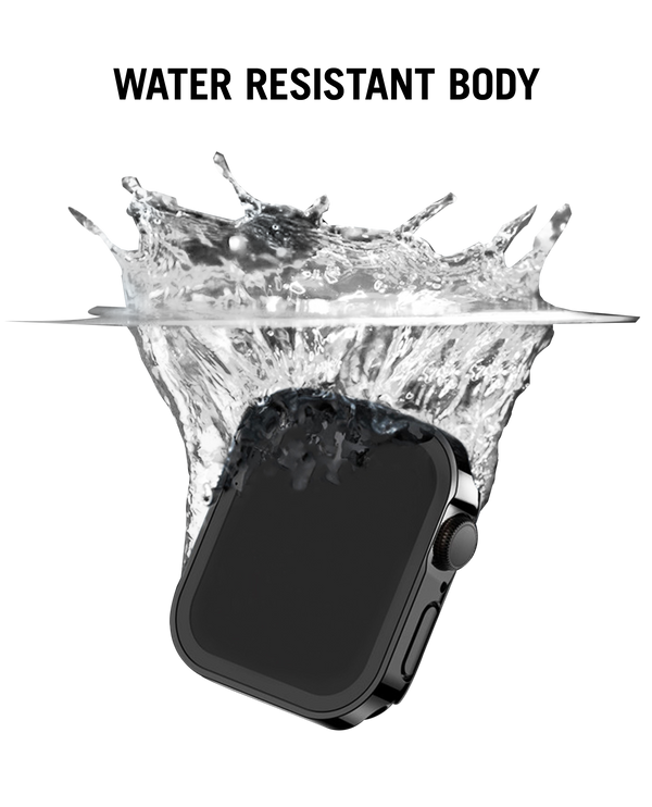 Black Sleek Fit Apple Watch Series Case with Screen Protector (41mm)