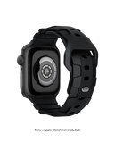 Black Sport Series Silicone Apple WatchBand (42/44/45mm)